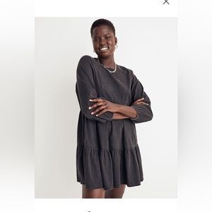 Madewell Denim Raglan-Sleeve Mini Dress in Lunar Wash